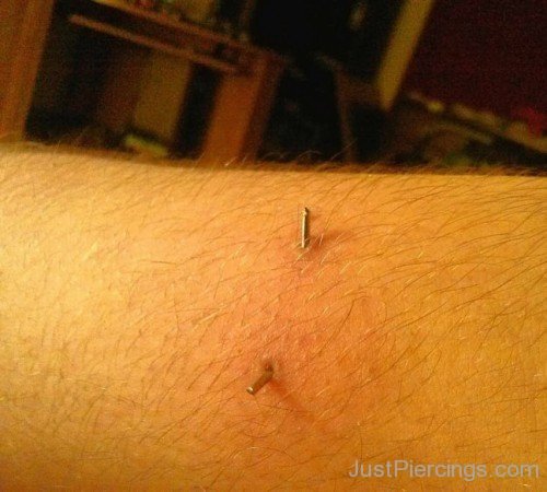 Arm Piercing With Curved Stud-JP112