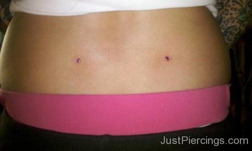 Awesome Piercing With Pink Dermals-JP12010