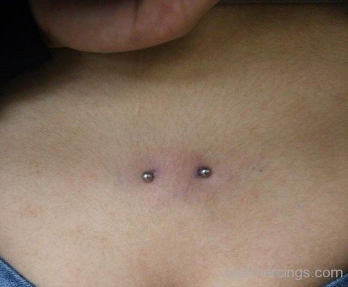 Back Body Surface Piercing With Barbell-JP12011