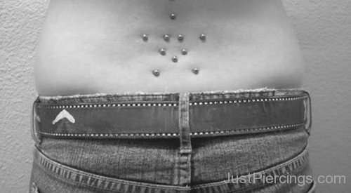 Back Star Piercing with Studs-JP12020