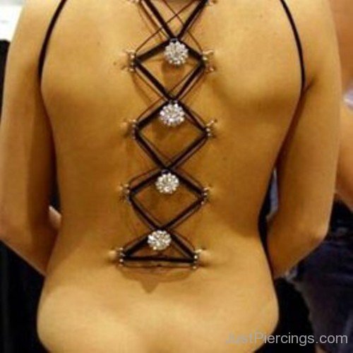Beautiful Back Body Corset Piercing For Girls-JP12023