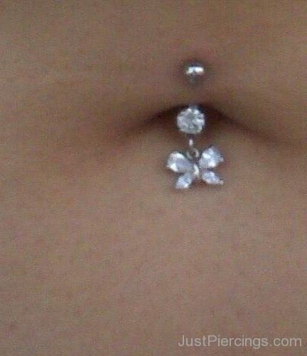 Belly Button Piercing with Butterfly Rings-JP1021