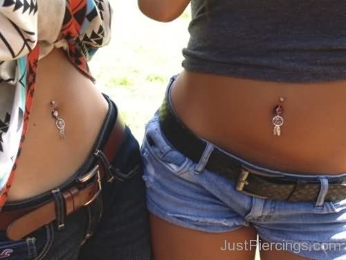 Belly Button Piercings With Dreamcatcher Ring-JP1023