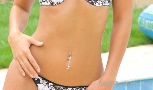 Belly Piercing  With Star Ring-JP1024