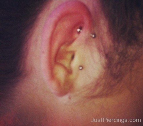 Ear Tragus and Anti Helix Piercing-JP1078