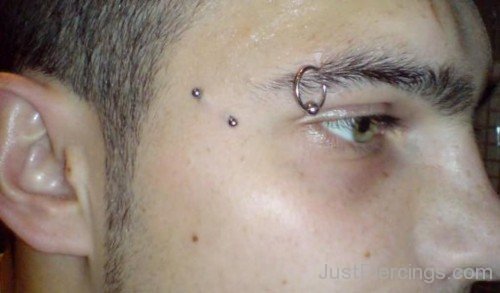 Eyebrow And Butterfly Kiss Piercing For Guys-JP14050