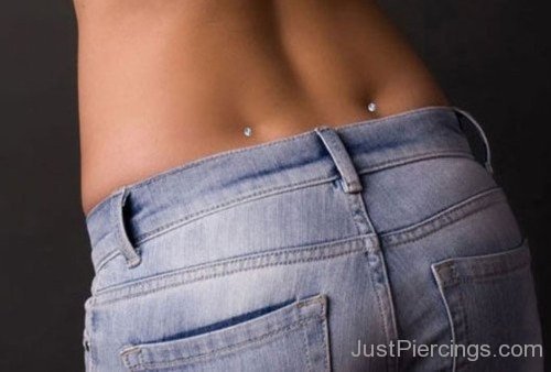 Girl With Lower Back Dimple Piercing-JP12066