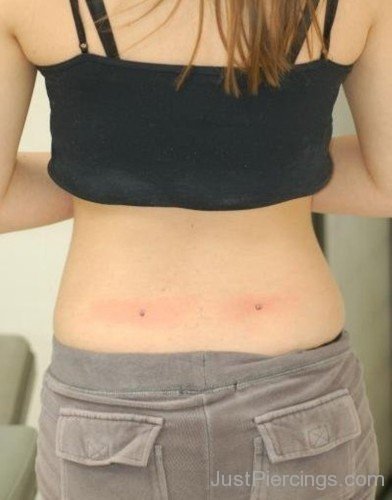 Micro Dermal Piercings On Back For Girls-JP12083