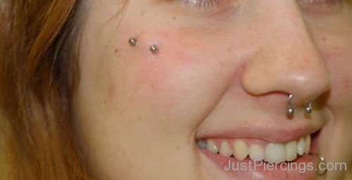 Nose, Lip And Butterfly Kiss Piercing-JP14088