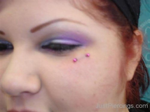 Pink Barbell Anti Eyebrow Piercing-JP1066