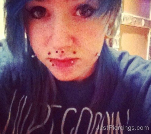Septum, Dimple And Canine Bites Piercings-JP1082