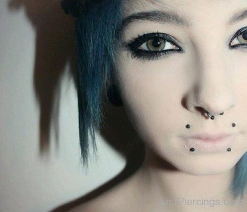 Septum Nose And Canine Bites Piercings-JP1448