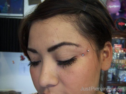 Surface Silver Barbell Anti Eyebrow Piercing-JP1083