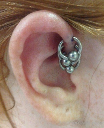 Triple Anti Helix Piercing With Ball Closure Ring-JP1140