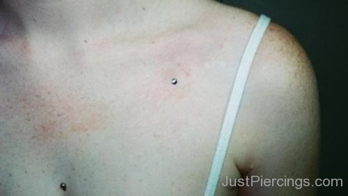 Clavicle Piercing And Chest Piercing with Dermals-JP1031