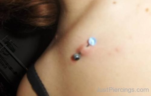 Clavicle Piercing With Crystal Barbell-JP1041