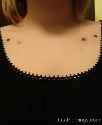 Clavicle Piercing With Dermals For Ladies-JP1044
