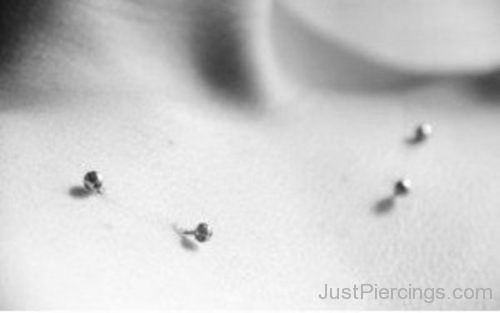 Collar Bone Piercing WIth Barbells For Both Sides-JP1066