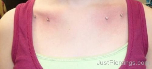Collar Bone Piercing With Barbells For Young Ladies-JP1071