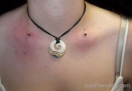 Collar Bone piercing With Dermal Anchors-JP147