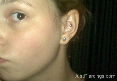 Conch And Lobe Piercing For Girls-JP1026