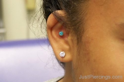 Conch And Lobe Piercing for Girls With Studs-JP1024
