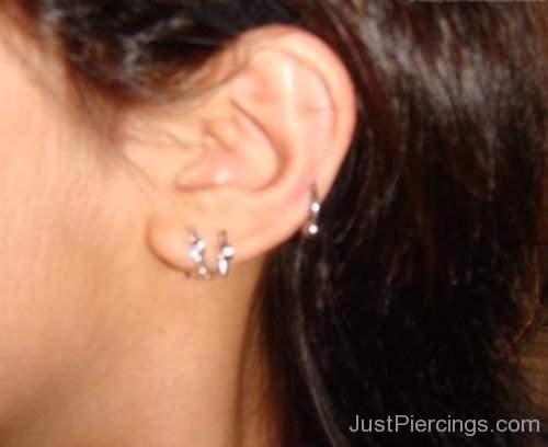 Dual Lobe And Cartilage Piercing-JP1049