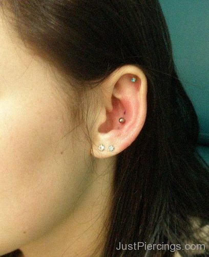 Dual Lobe,Helix And Conch Piercing-JP1090