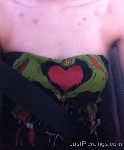 Dual Piercing On Collar Bone For Sexy Angels-JP148