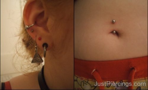Ear Conch And Navel Piercing-JP1092