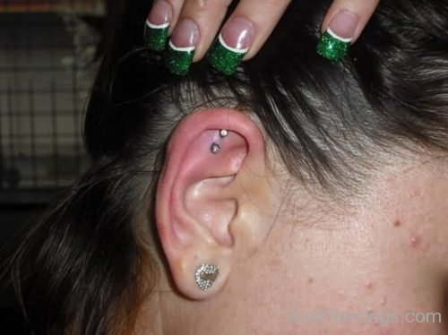 Ear Lobe And Cartilage Piercing For Girls-JP109