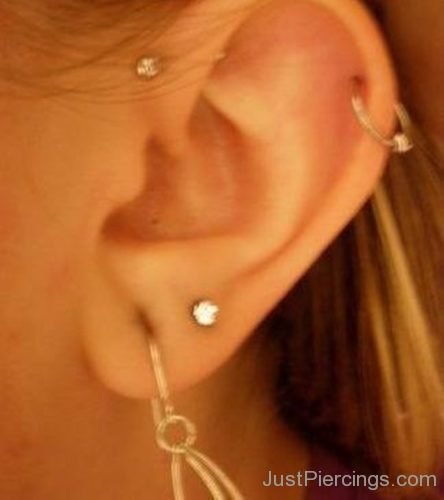 Forward Helix, Lobe And Cartilage Piercing-JP118