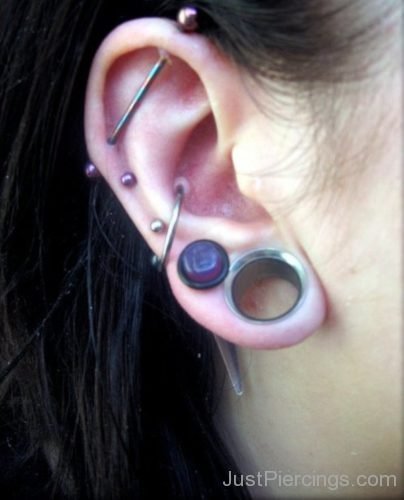 Industrial,Lobe Stretching And Conch Piercing-JP1117