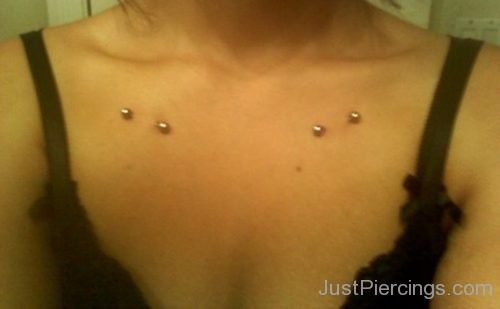 Latest Surface Clavicle Piercings For Girls-JP1087