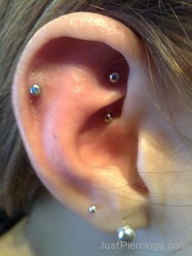 Multiple Lobe, Rook And Cartilage Piercing-JP1104