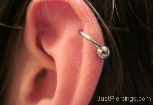 Nice Bead Ring Cartilage Piercing On Left Ear-JP145