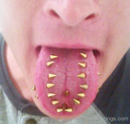 Sixteen Tongue Spikes Piercing-JP135