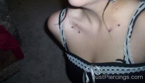 Sub Clavicle Chest Piercing For Girls-JP1106