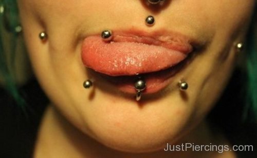 Tongue, Lip And Cheek Piercings-JP1124