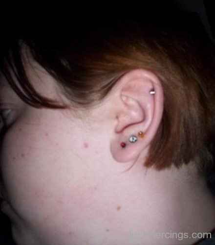 Tripple Lobe And Cartilage Piercing-JP1135