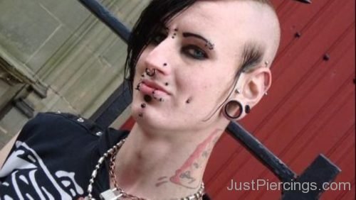 Vertical Chin And Face Piercing-JP136
