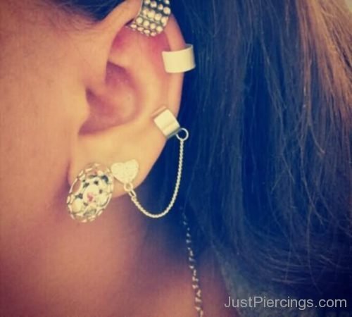 Amazing Ear Cuffs Chain Ear Piercing-JP1005