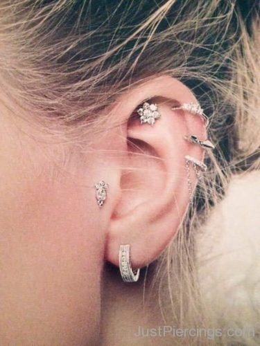 Amazing Left Ear Piercing For Girls-JP1007