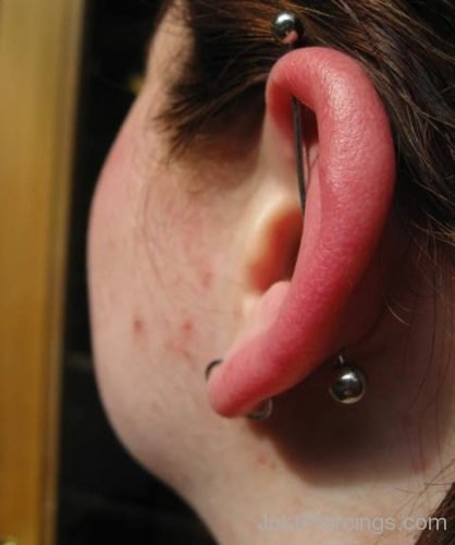 Anti Helix And Conch Industrial Piercing-JP1002