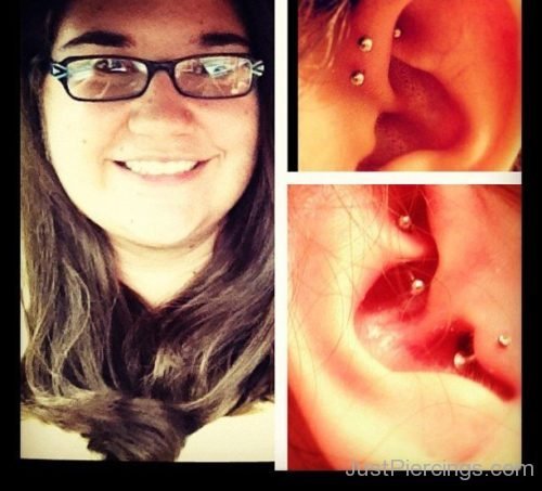 Anti Helix And Daith Piercing-JP1003