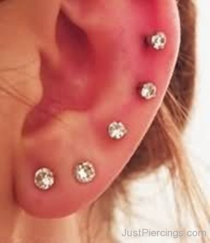 Awesome Crystal Studs Ear Piercing-JP1006