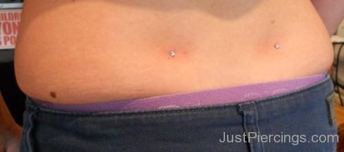 Back Dimple Piercing With Microdermals-JP124