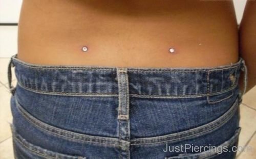 Back Dimple Piercing With Silver Micro Dermals-JP128