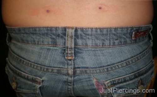Back Dimple Piercing With Tiny Dermals-JP131