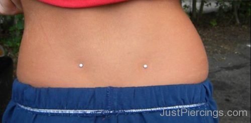 Back Dimple Piercing With White Dermals-JP133